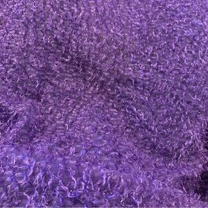 Adorable Purple Fuzzy Girls Window Curtains Set of 2 56” x 84”